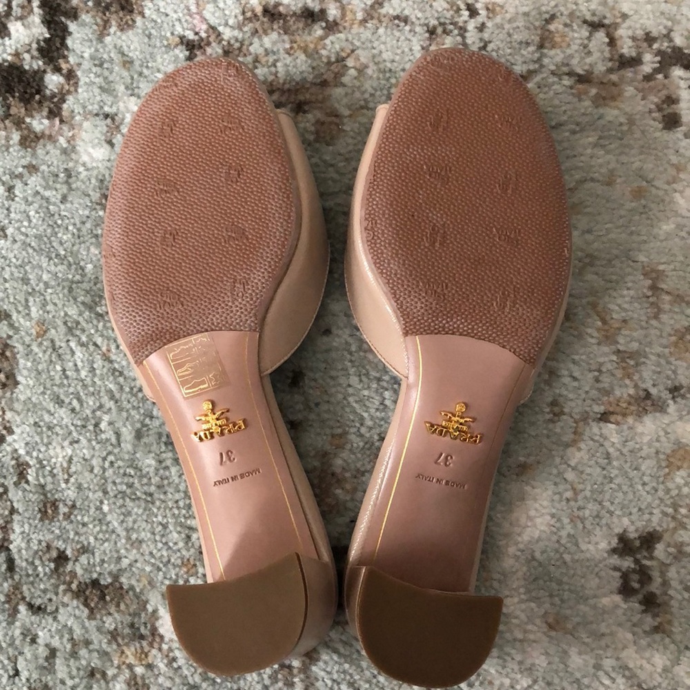 Prada Nude Jeweled Slide Sandals - Picture 7 of 8